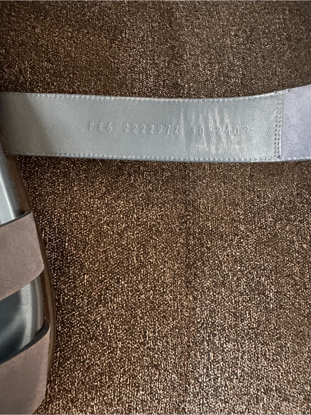 Hermes Blue Suede Oran Slide Sandals - Picture 8 of 8